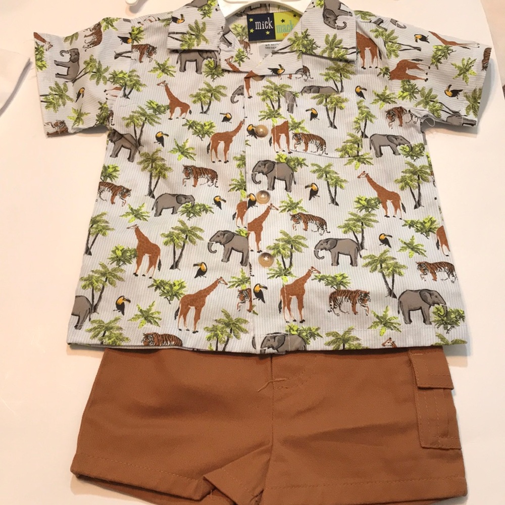 NWOT Mick Mack 6-9 Mo. 3 Piece Safari Set HP 7/20! - Picture 3 of 5